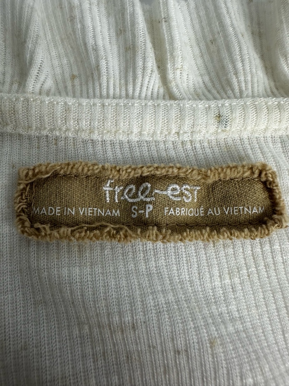 Free People Ruffle Romper Women's Size Small NEW WITH TAGS White flecked Flax - Picture 7 of 12